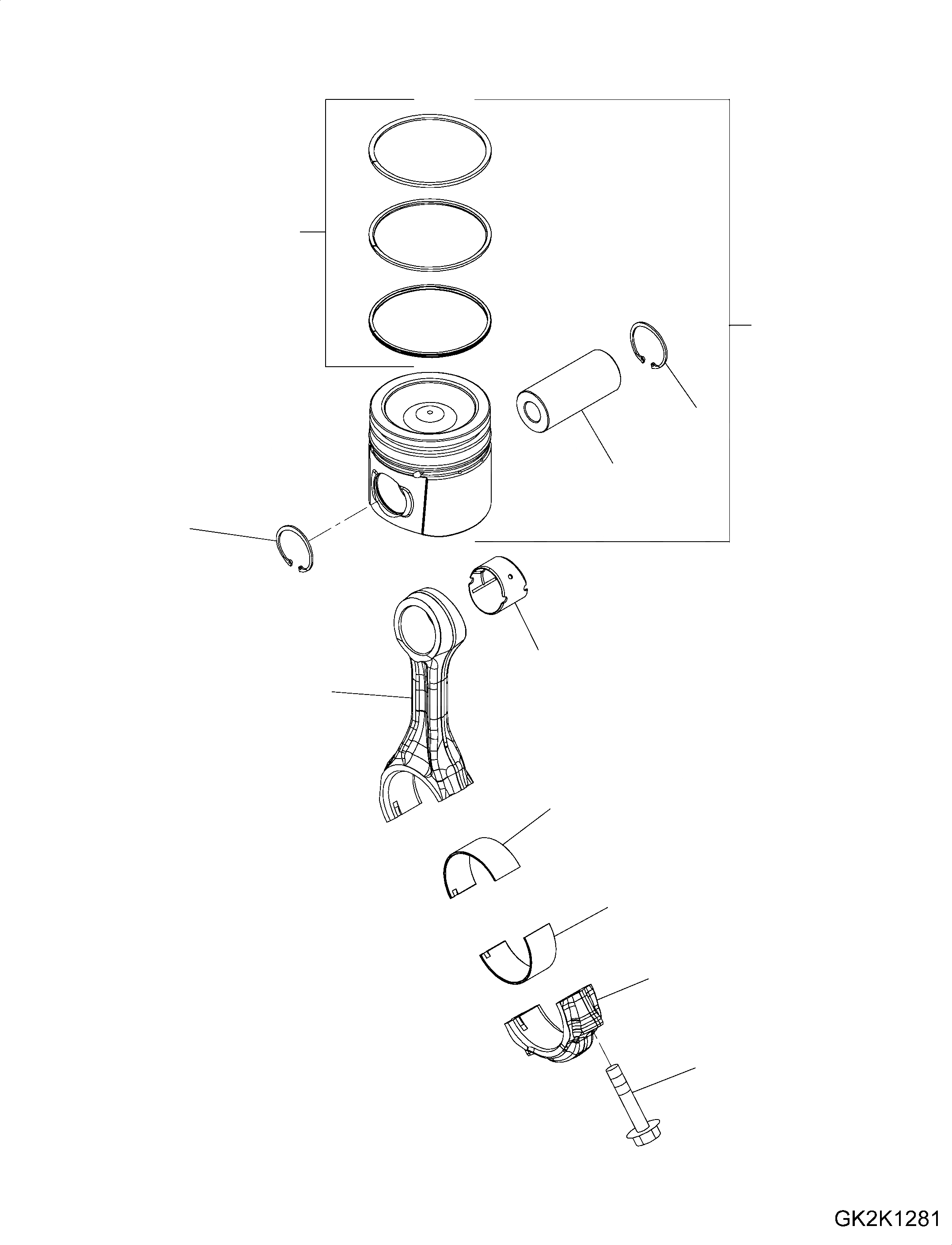 Схема запчастей Komatsu WA380-6 - ПОРШЕНЬ И ШАТУН AA ДВИГАТЕЛЬ