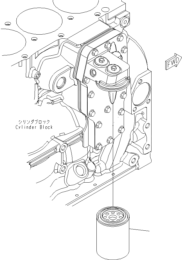 Схема запчастей Komatsu WA380-6 - СМАЗКА МАСЛ. ФИЛЬТР AA ДВИГАТЕЛЬ