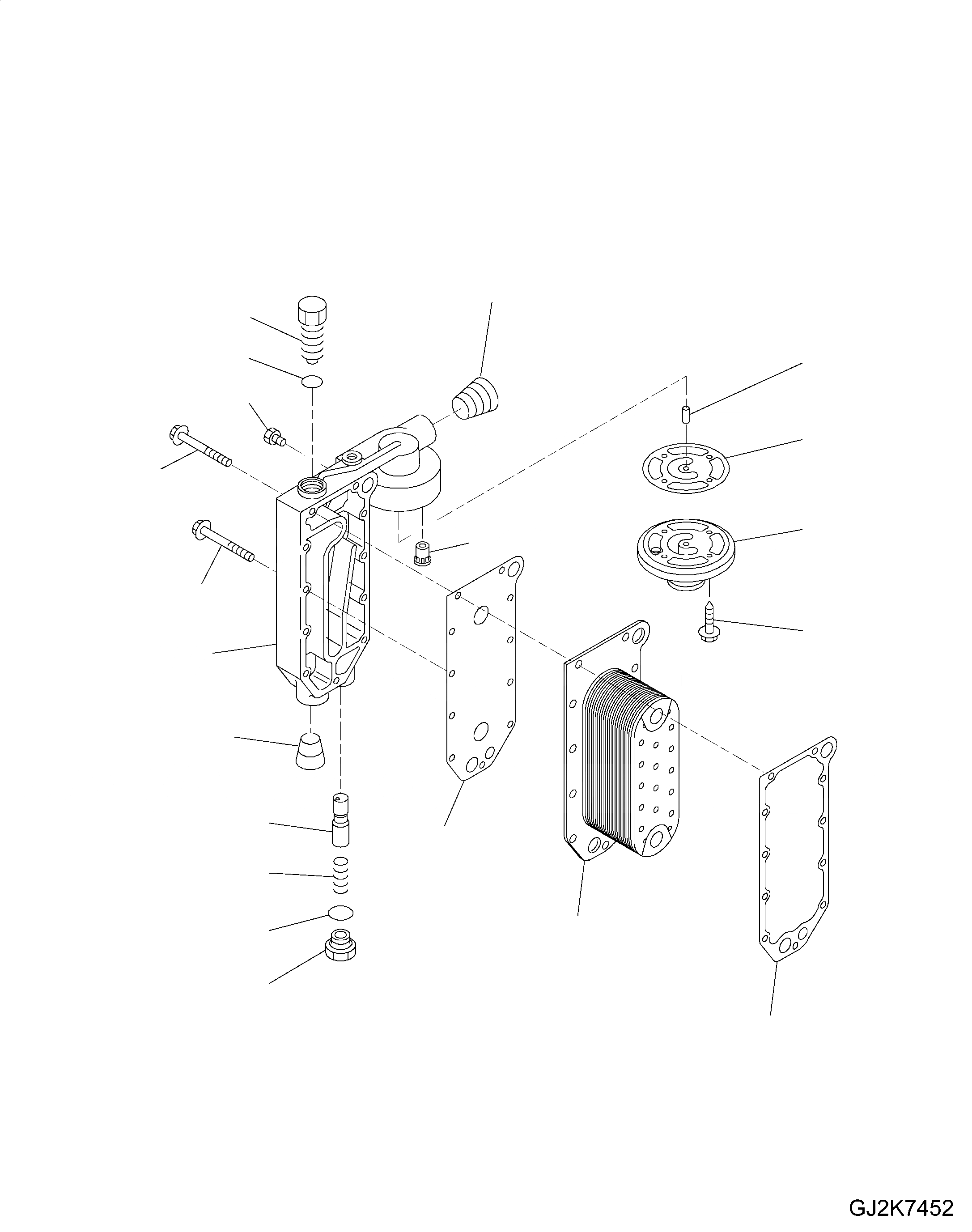 Схема запчастей Komatsu WA380-6 - ДВИГАТЕЛЬ МАСЛООХЛАДИТЕЛЬ (ESN 79-UP) AA ДВИГАТЕЛЬ