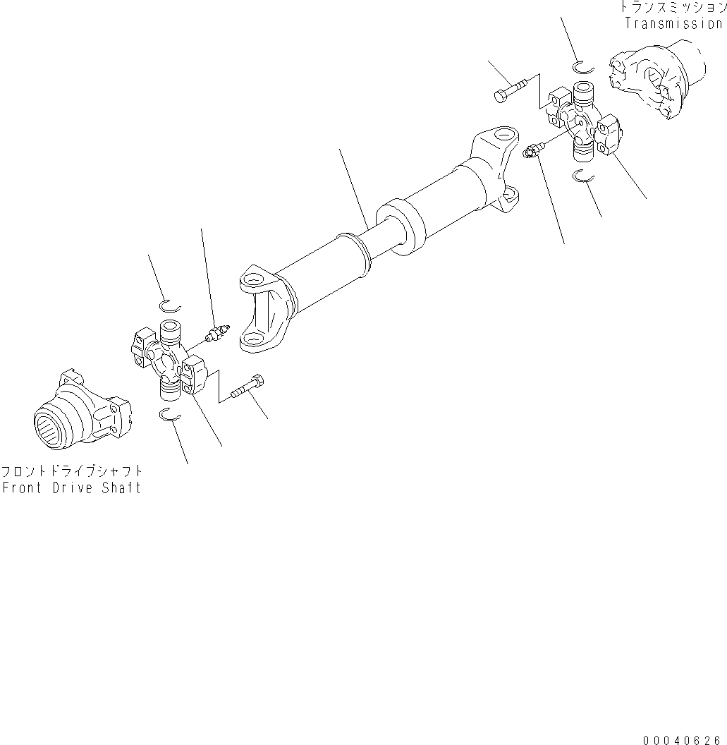 Схема запчастей Komatsu WA380-6 - ВЕДУЩ. ВАЛ (ЦЕНТР. ВАЛ) F ТРАНСМИССИЯ