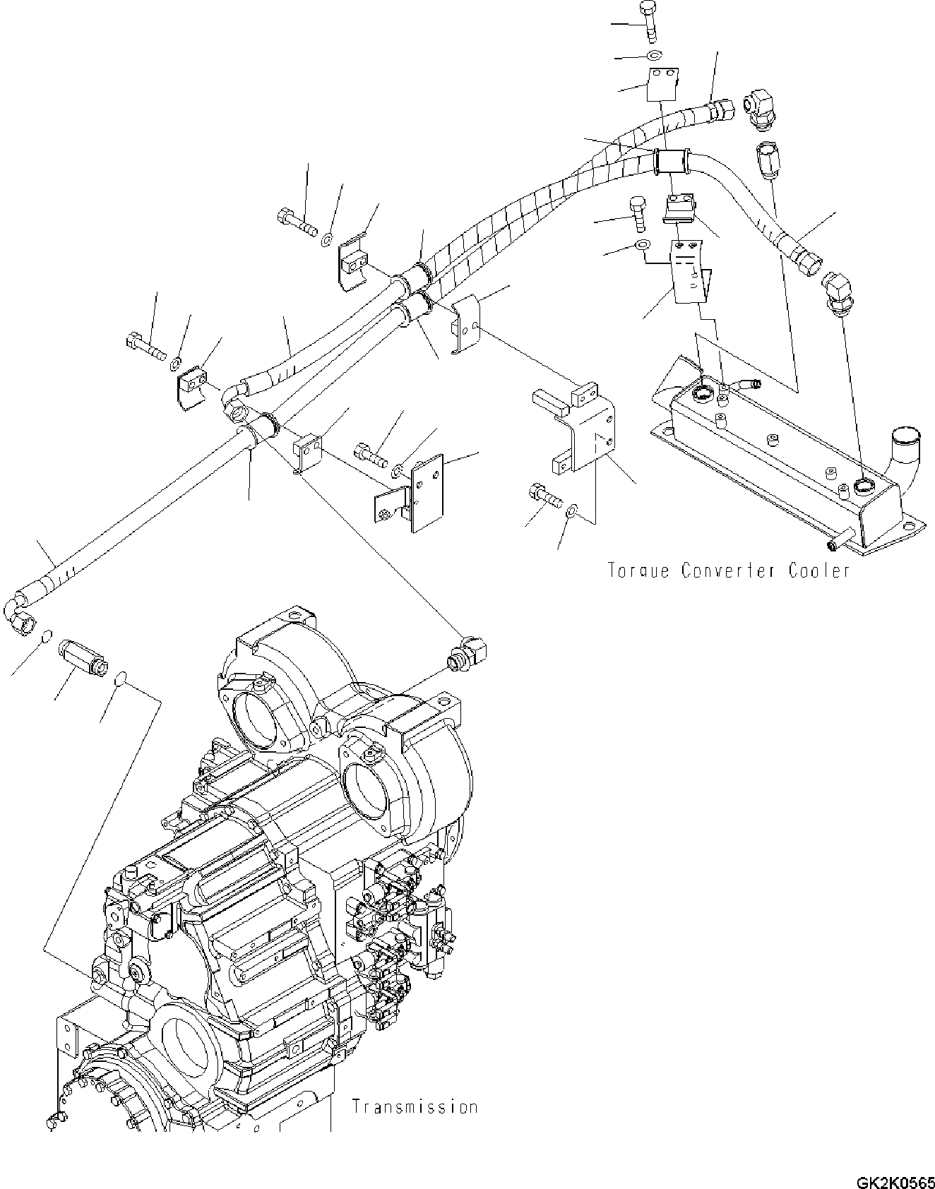 Схема запчастей Komatsu WA380-6 - ГИДРОТРАНСФОРМАТОР И ТРАНСМИССИЯ (ГИДРОТРАНСФОРМАТОР ЛИНИЯ ОХЛАЖДЕНИЯ) F ТРАНСМИССИЯ