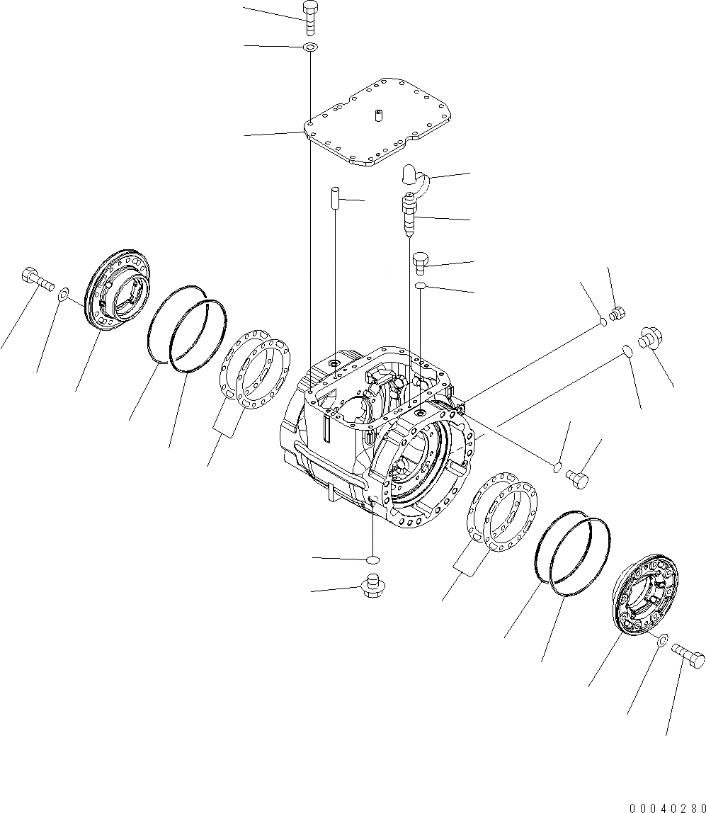 Схема запчастей Komatsu WA380-6 - ПЕРЕДНИЙ МОСТ (ДИФФЕРЕНЦ., /) F ТРАНСМИССИЯ