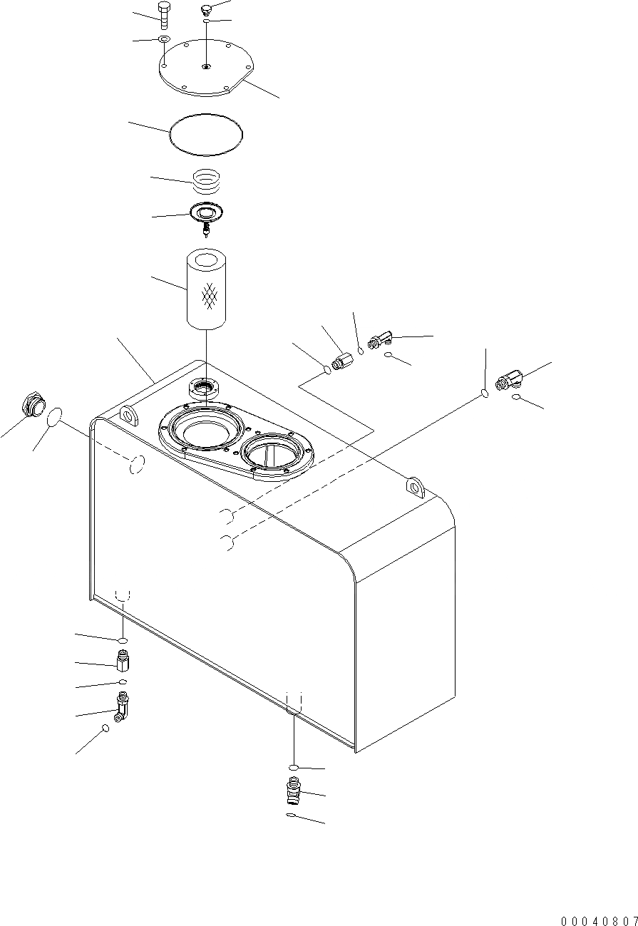 Схема запчастей Komatsu WA380-6 - ГИДР. БАК. H ГИДРАВЛИКА