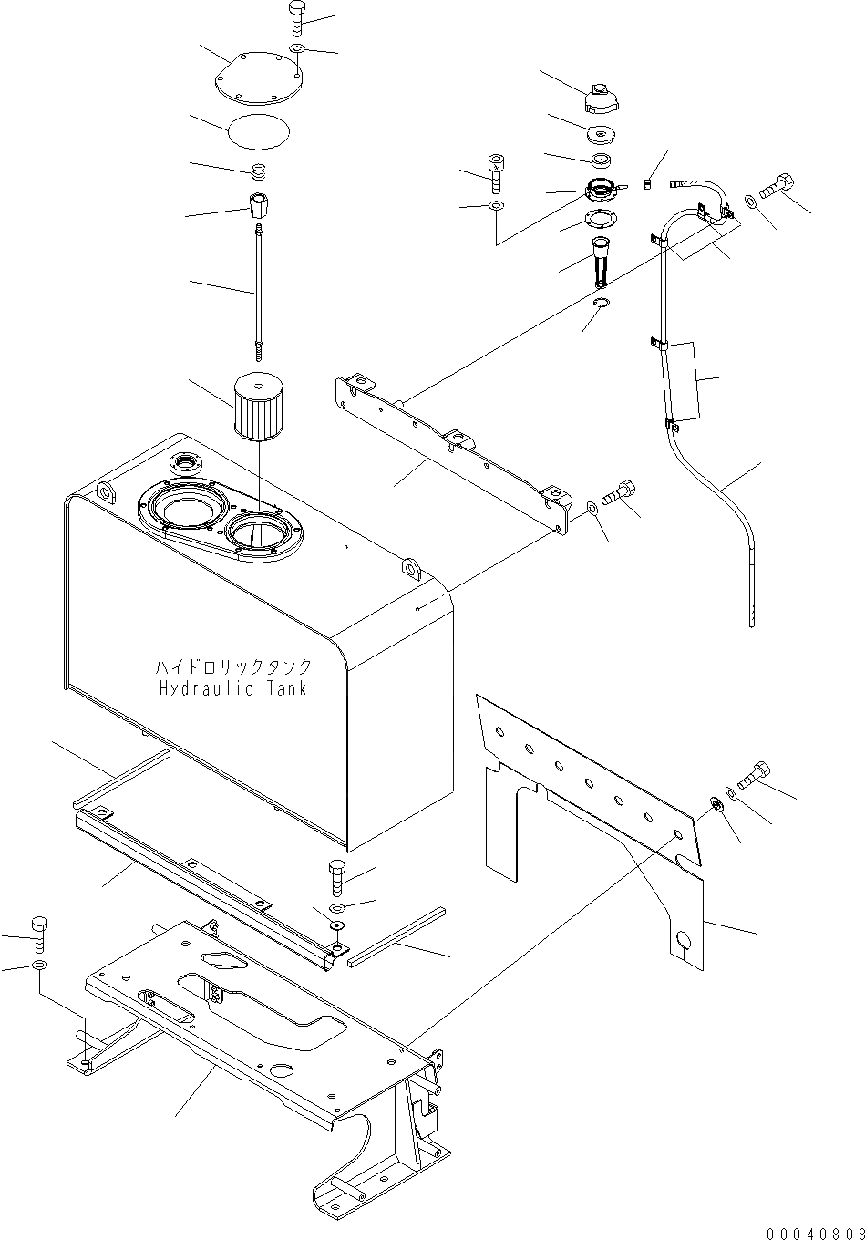 Схема запчастей Komatsu WA380-6 - ГИДР. БАК. (КОРПУС) H ГИДРАВЛИКА