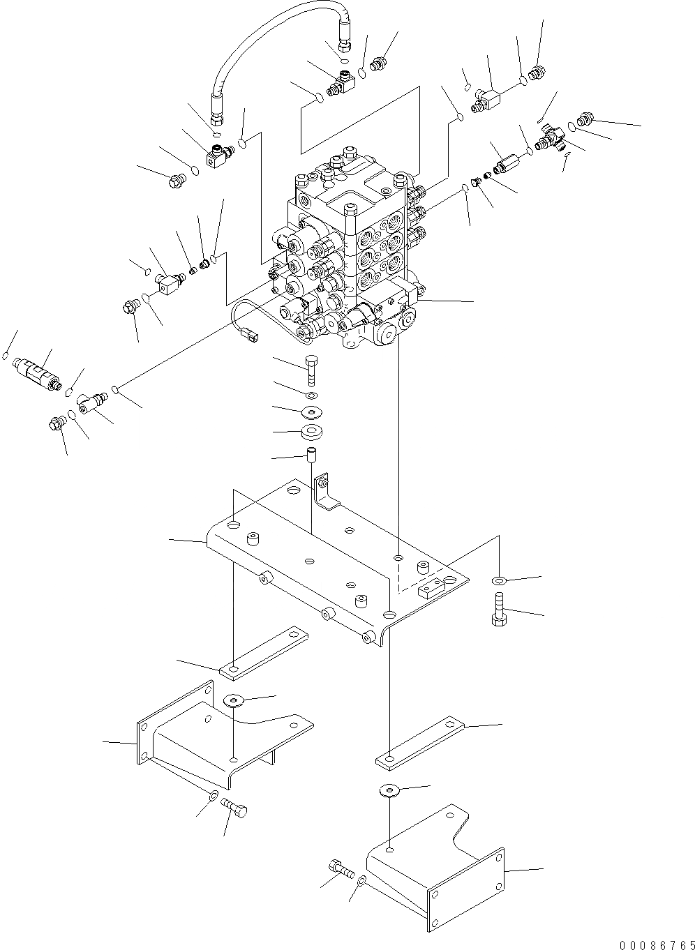 Схема запчастей Komatsu WA380-6 - ОСНОВН. КЛАПАН ( СЕКЦ. / EPC) H ГИДРАВЛИКА