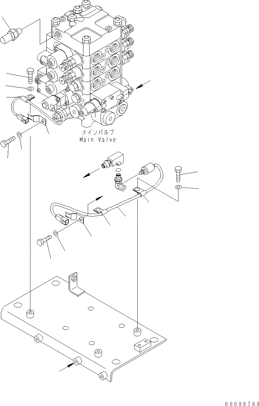 Схема запчастей Komatsu WA380-6 - ОСНОВН. КЛАПАН ( СЕКЦ. / EPC) (ЭЛЕКТР.) H ГИДРАВЛИКА