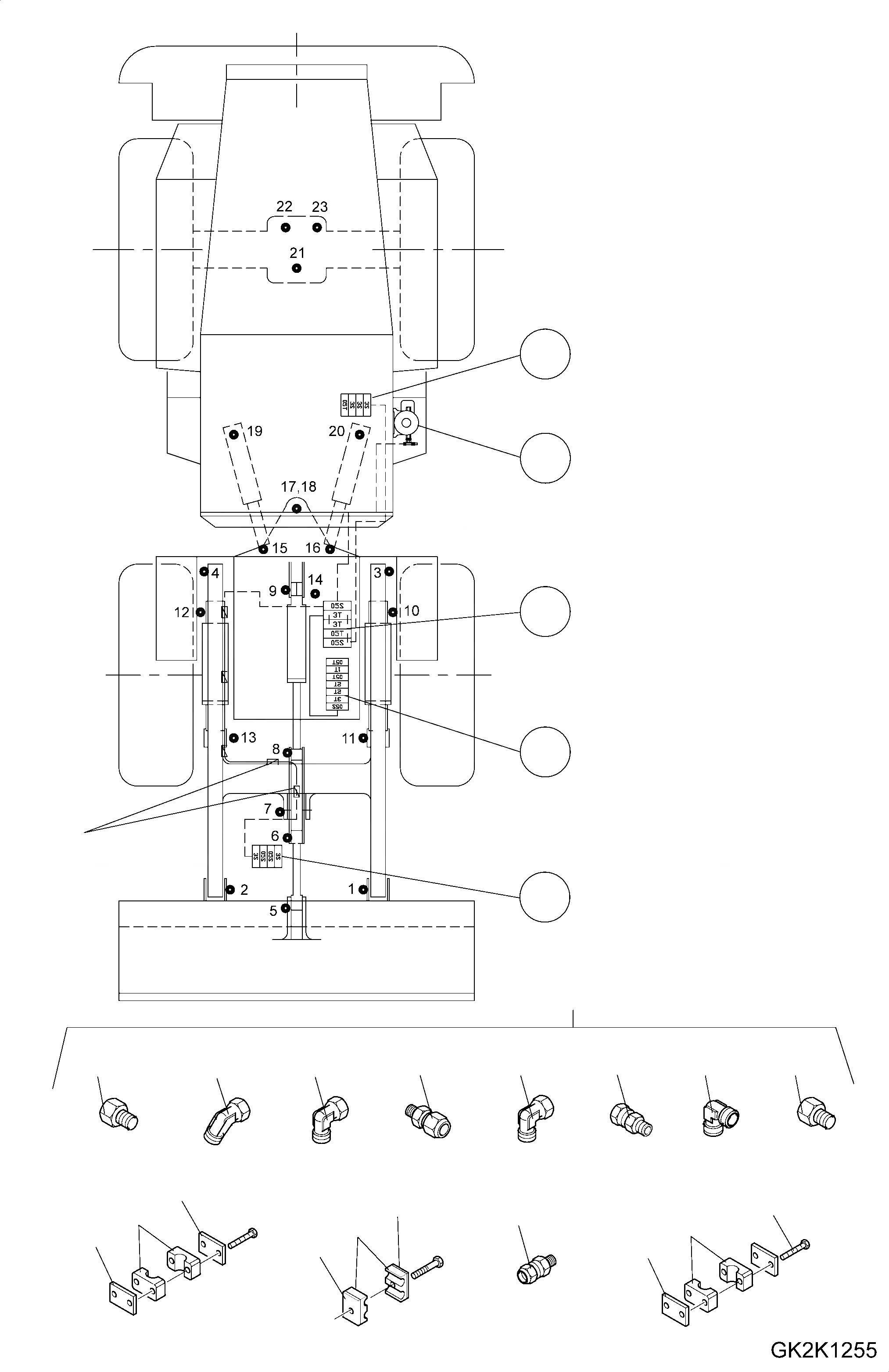 Схема запчастей Komatsu WA380-6 - CENTRAL СМАЗКА (ЧАСТИ) J ОСНОВНАЯ РАМА И ЕЕ ЧАСТИ