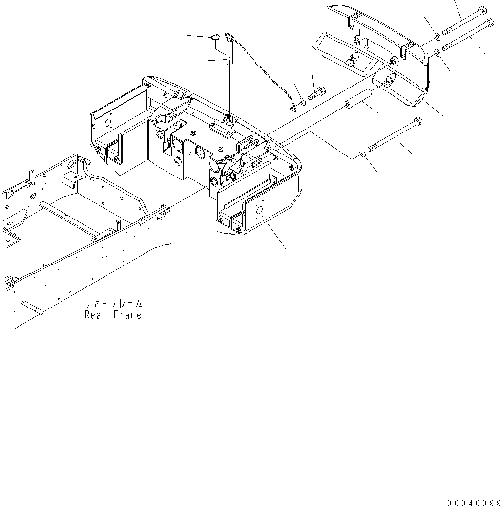 Схема запчастей Komatsu WA380-6 - ПРОТИВОВЕС (С ВЕС) M ЧАСТИ КОРПУСА