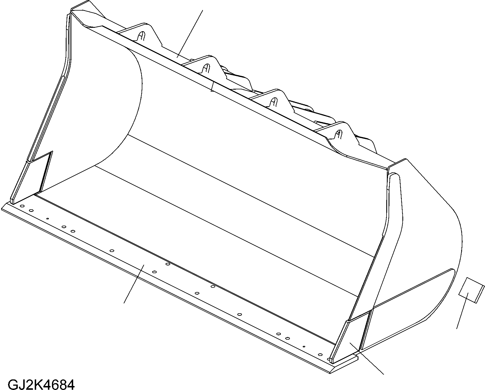 Схема запчастей Komatsu WA380-6 - КОВШ .CBM (БЕЗ TEETH) (C) T РАБОЧЕЕ ОБОРУДОВАНИЕ