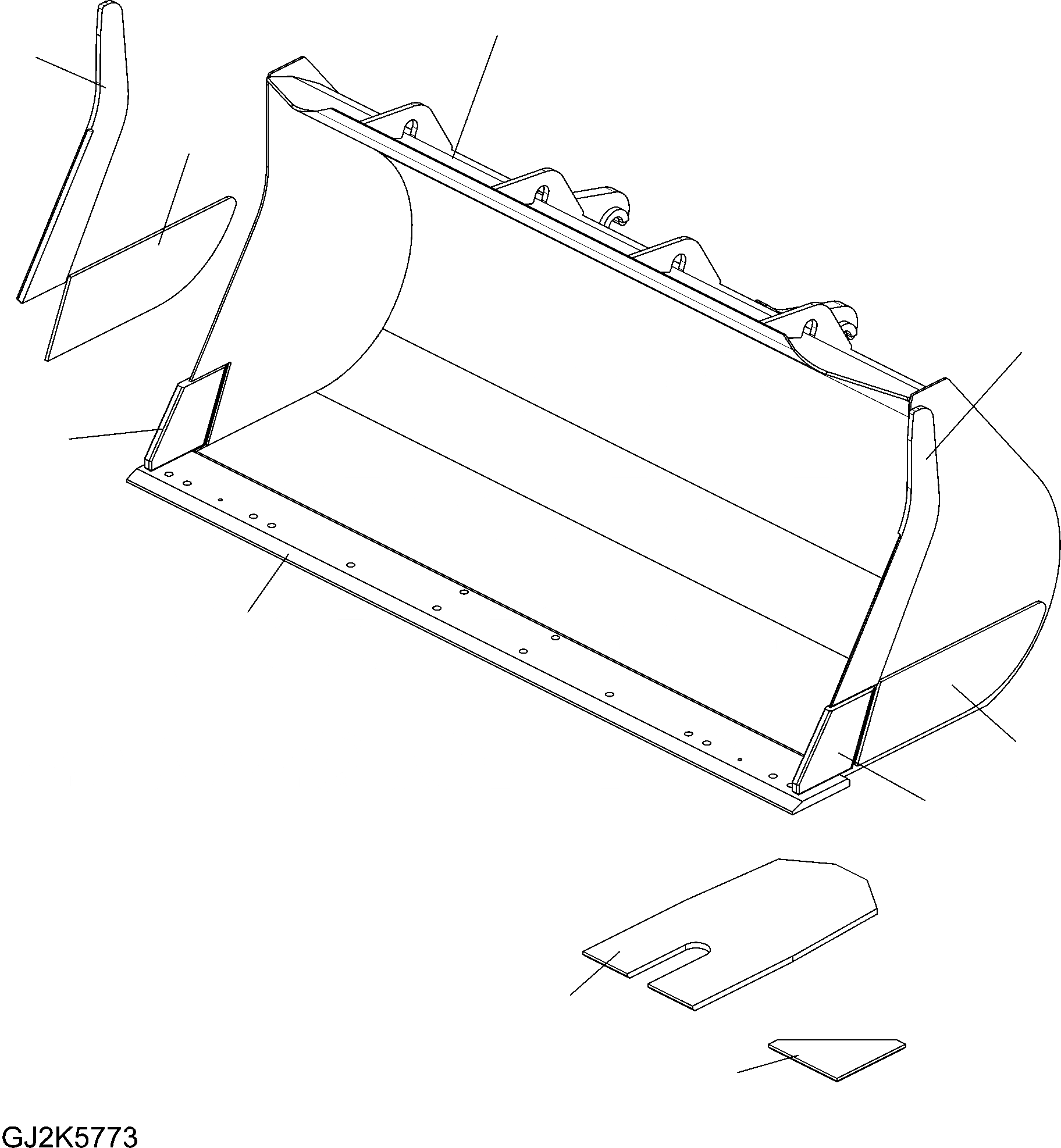 Схема запчастей Komatsu WA380-6 - БЫСТРОСЪЕМН. МЕХ-М КОВШ .CBM (БЕЗ TEETH) (C) T РАБОЧЕЕ ОБОРУДОВАНИЕ