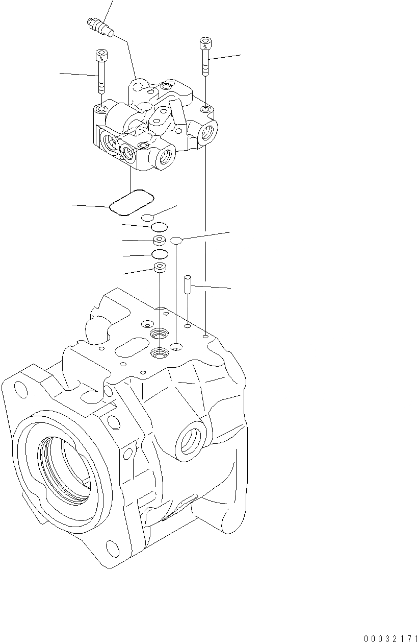 Схема запчастей Komatsu WA380-6 - НАСОС РУЛЕВ. УПРАВЛ-Я (/) (SN (KLM)-UP) Y ОСНОВН. КОМПОНЕНТЫ И РЕМКОМПЛЕКТЫ
