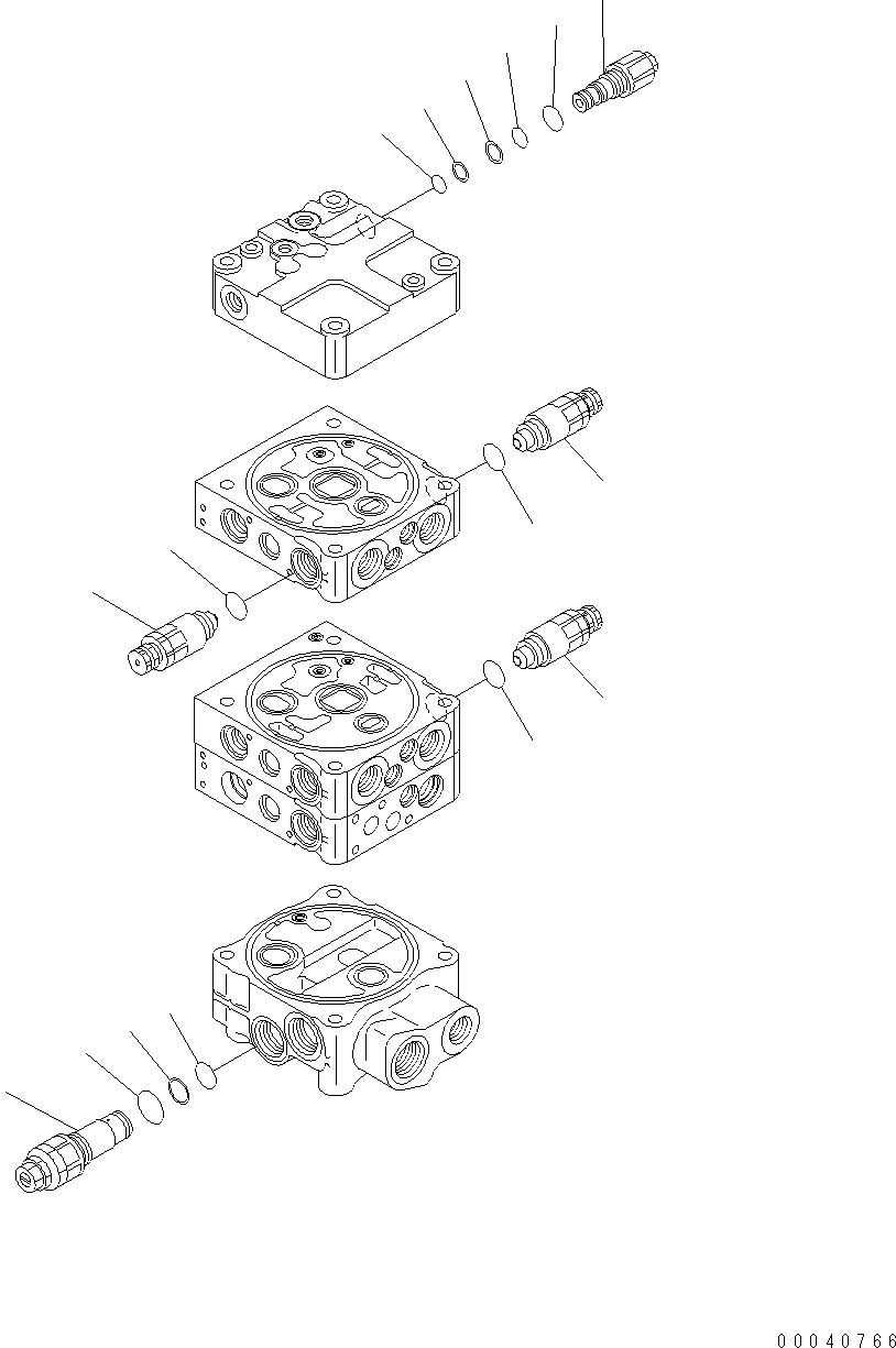 Схема запчастей Komatsu WA380-6 - КОНТРОЛЬНЫЙ КЛАПАН (2-Х СЕЦИОНН.) (ДЛЯ E.P.C. КЛАПАН) (/8) Y ОСНОВН. КОМПОНЕНТЫ И РЕМКОМПЛЕКТЫ