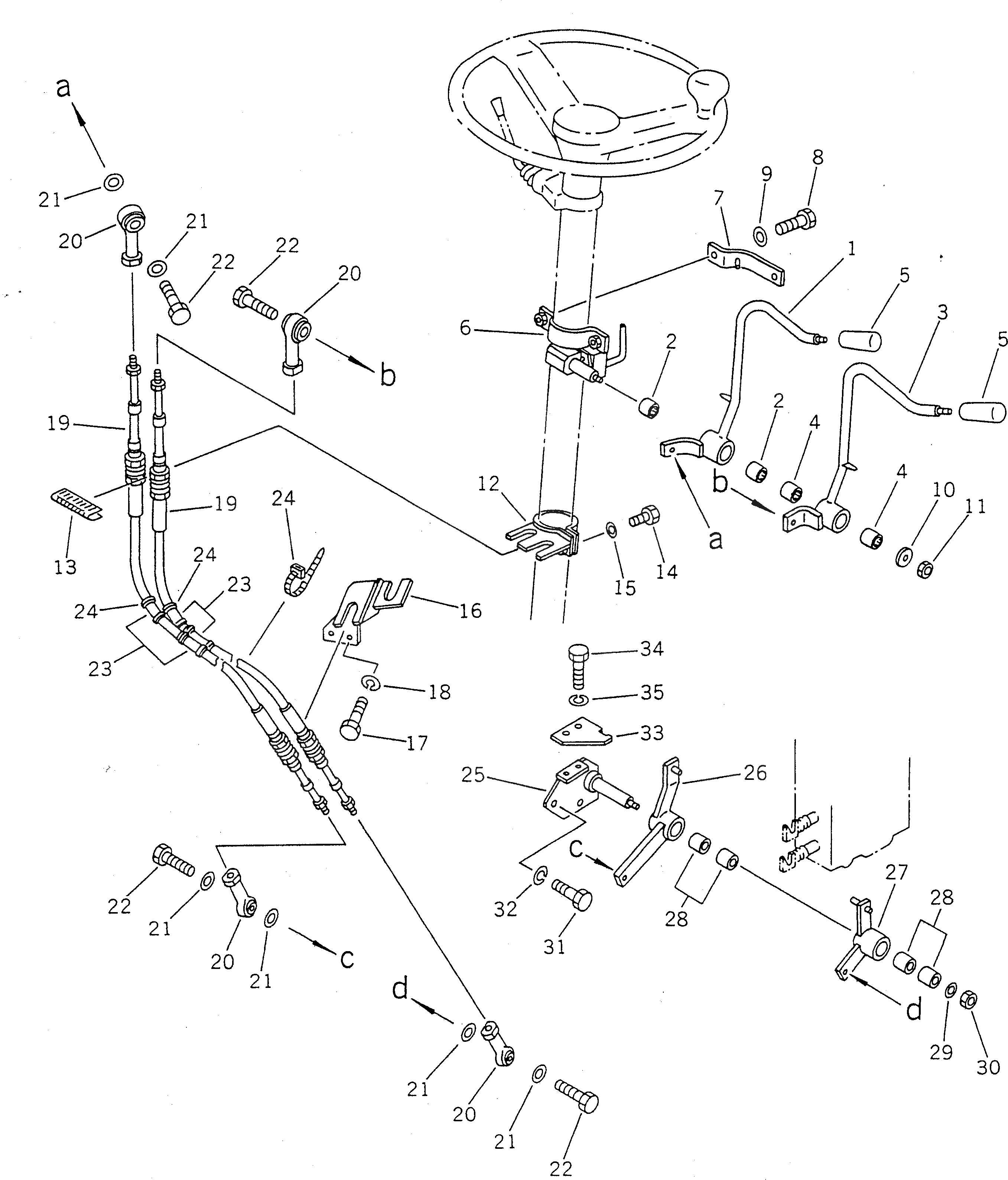Схема запчастей Komatsu WA40-2 - УПРАВЛ-Е ТРАНСМИССИЕЙ РУЛЕВ. УПРАВЛЕНИЕ И СИСТЕМА УПРАВЛЕНИЯ