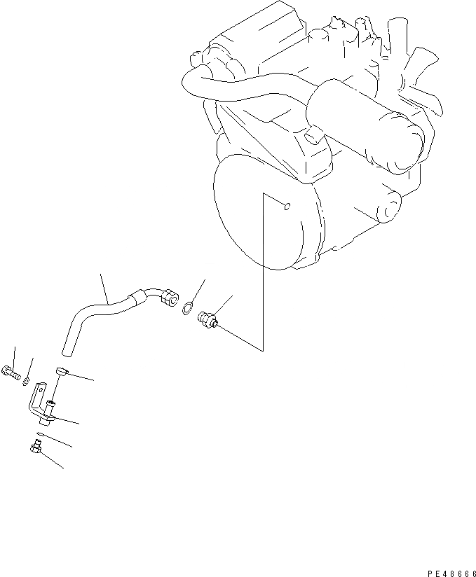 Схема запчастей Komatsu WA40-3 - КОМПОНЕНТЫ ДВИГАТЕЛЯ(№-8999) КОМПОНЕНТЫ ДВИГАТЕЛЯ