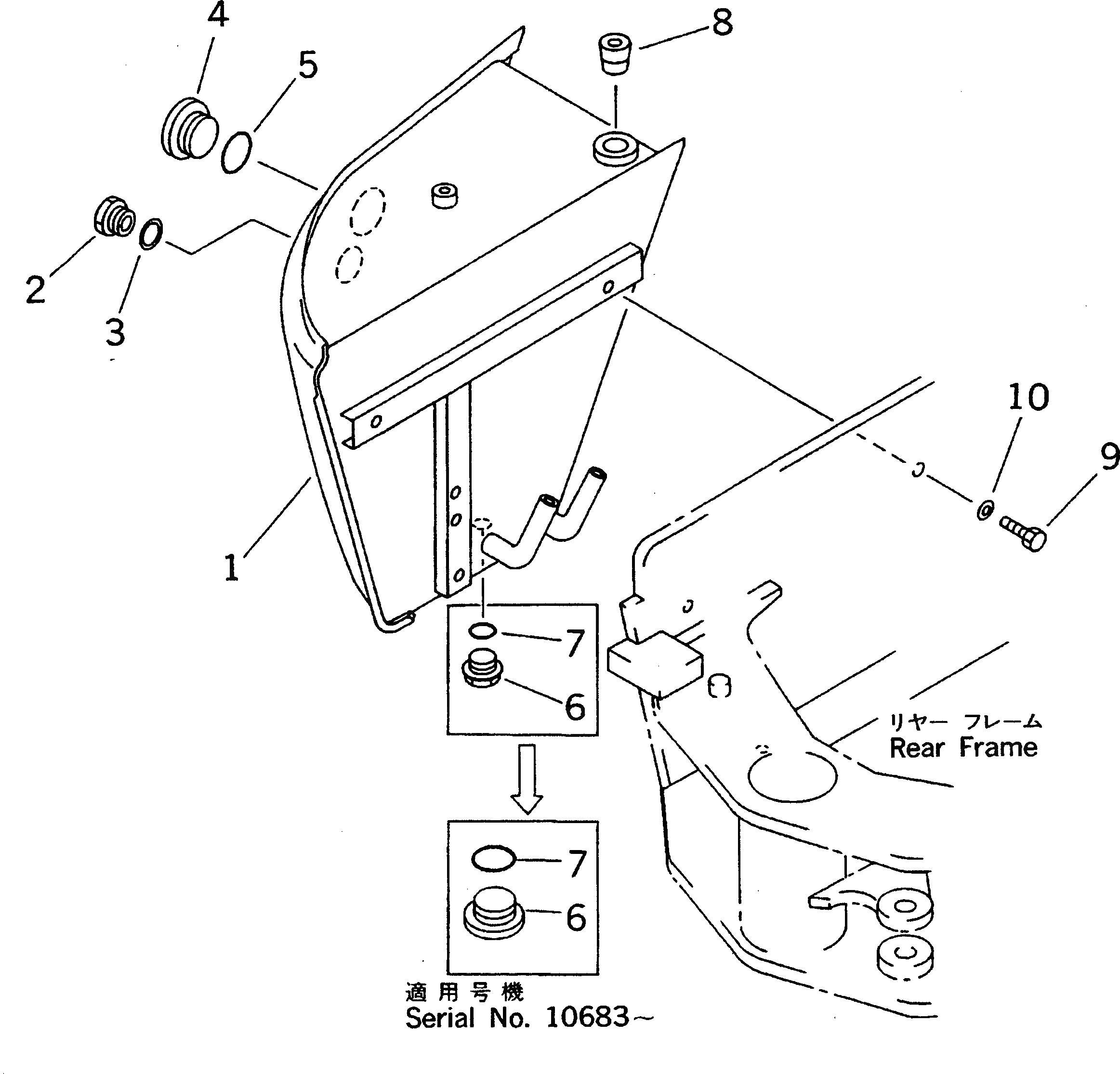 Схема запчастей Komatsu WA40-3 - ГИДР. БАК. ГИДРАВЛИКА