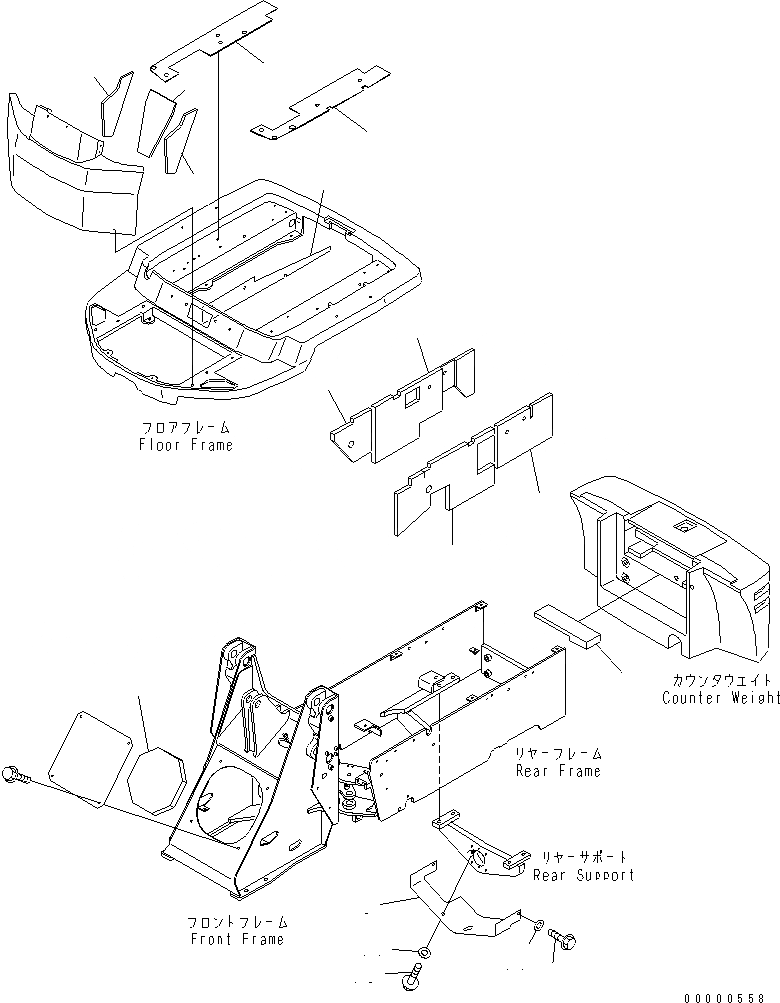 Схема запчастей Komatsu WA40-3 - NOISE ABATEMENT ЧАСТИ (РЕМЕНЬ БЕЗОПАСНОСТИ)(№-78) ЧАСТИ КОРПУСА