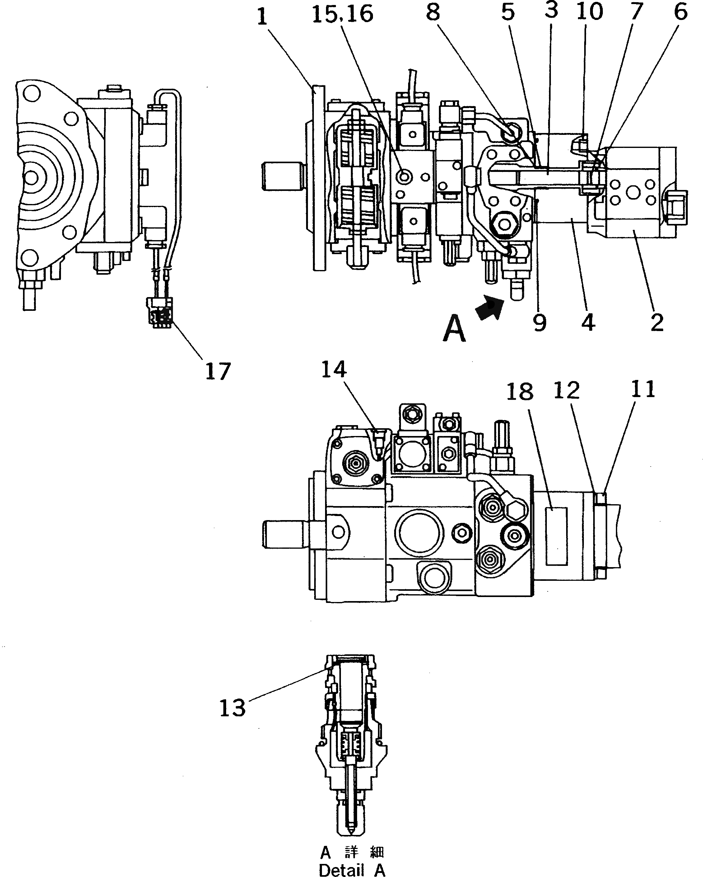 Схема запчастей Komatsu WA40-3 - ОСНОВН. НАСОС (ВНУТР. ЧАСТИ)(№9-99) ОСНОВН. КОМПОНЕНТЫ И РЕМКОМПЛЕКТЫ