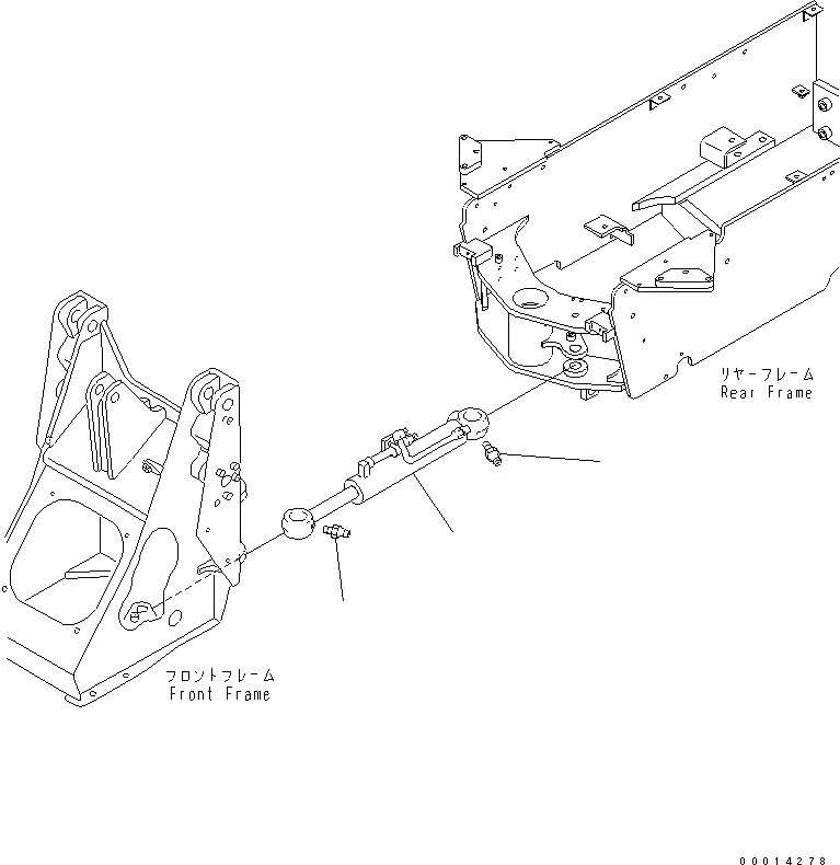 Схема запчастей Komatsu WA40-3-CB - STTERING ЦИЛИНДР ОСНОВНАЯ РАМА И ЕЕ ЧАСТИ