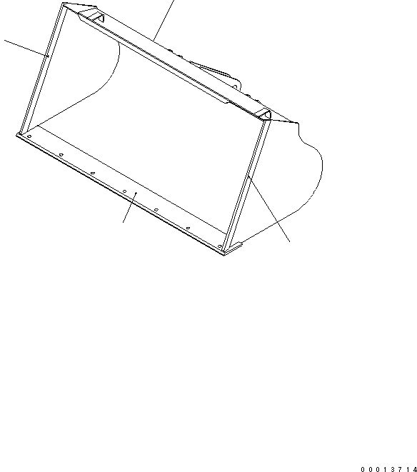 Схема запчастей Komatsu WA40-3-CB - КОВШ¤ .8M РАБОЧЕЕ ОБОРУДОВАНИЕ