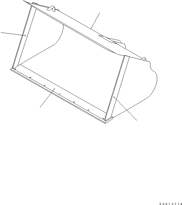 Схема запчастей Komatsu WA40-3-CB - КОВШ ДЛЯ ЛЕГК. МАТЕРИАЛОВ¤ .M РАБОЧЕЕ ОБОРУДОВАНИЕ