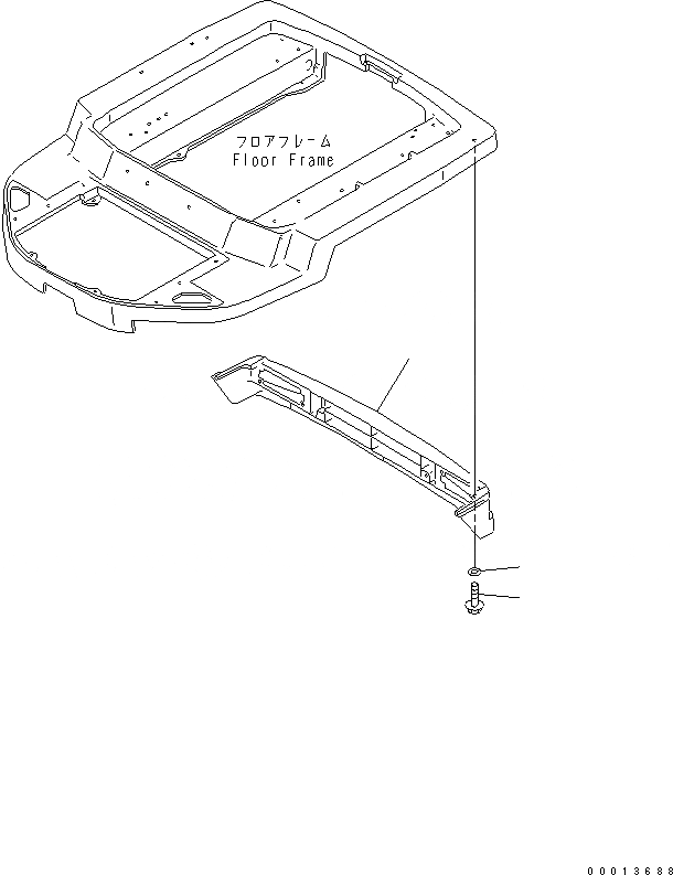 Схема запчастей Komatsu WA40-3 - ЗАДН. РЕШЕТКА ЧАСТИ КОРПУСА