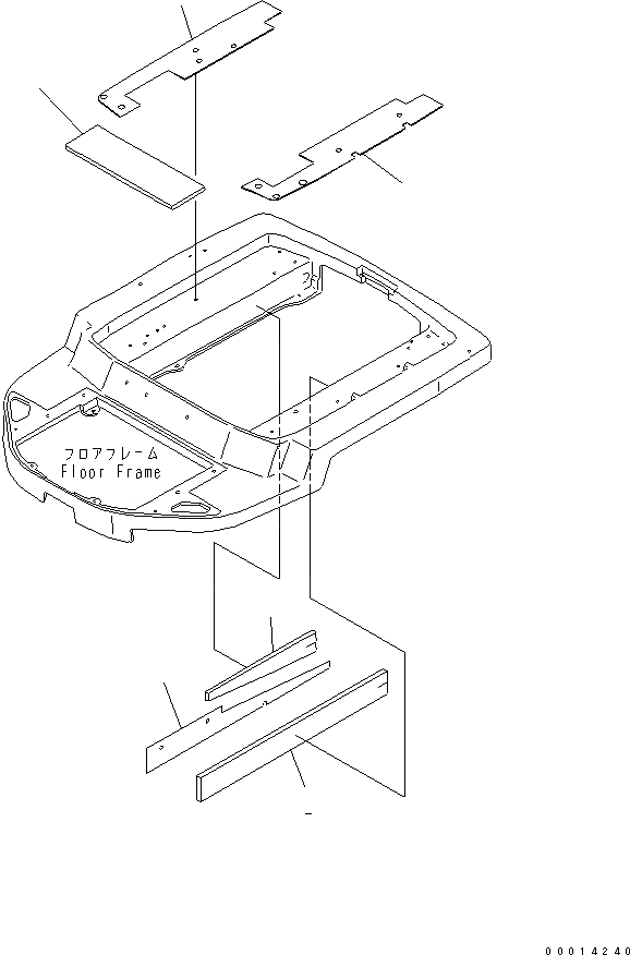 Схема запчастей Komatsu WA40-3-CN - ОСНОВН. КОНСТРУКЦИЯ (ЩИТКИ) КАБИНА ОПЕРАТОРА И СИСТЕМА УПРАВЛЕНИЯ
