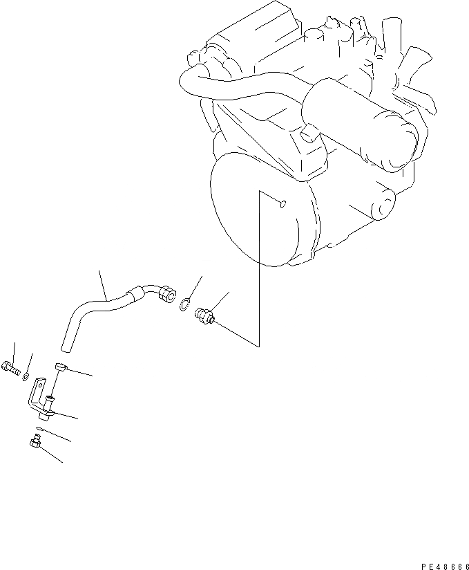 Схема запчастей Komatsu WA40-3-X - КОМПОНЕНТЫ ДВИГАТЕЛЯ(№-8999) КОМПОНЕНТЫ ДВИГАТЕЛЯ