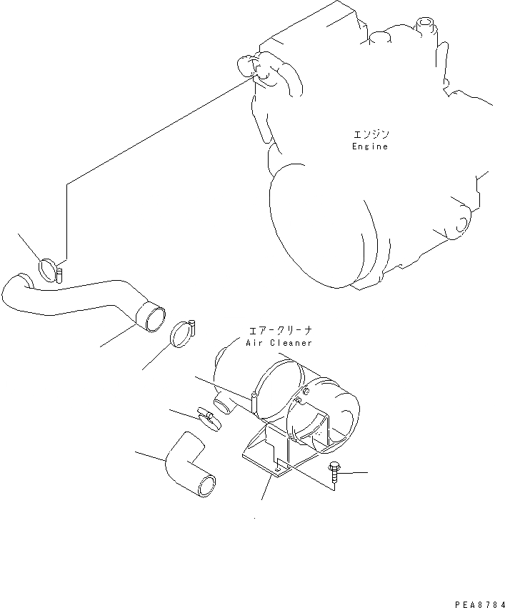 Схема запчастей Komatsu WA40-3-X - СОЕДИНЕНИЯ ВОЗДУХООЧИСТИТЕЛЯ(С РЕМЕНЬ БЕЗОПАСНОСТИ И REMOVE SNOW СПЕЦ-Я.) КОМПОНЕНТЫ ДВИГАТЕЛЯ