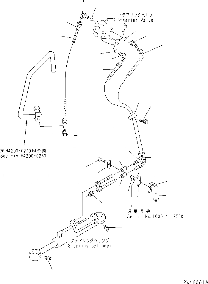 Схема запчастей Komatsu WA40-3-X - ГИДРОЛИНИЯ (РУЛЕВ. УПРАВЛЕНИЕ ЛИНИЯ) ГИДРАВЛИКА