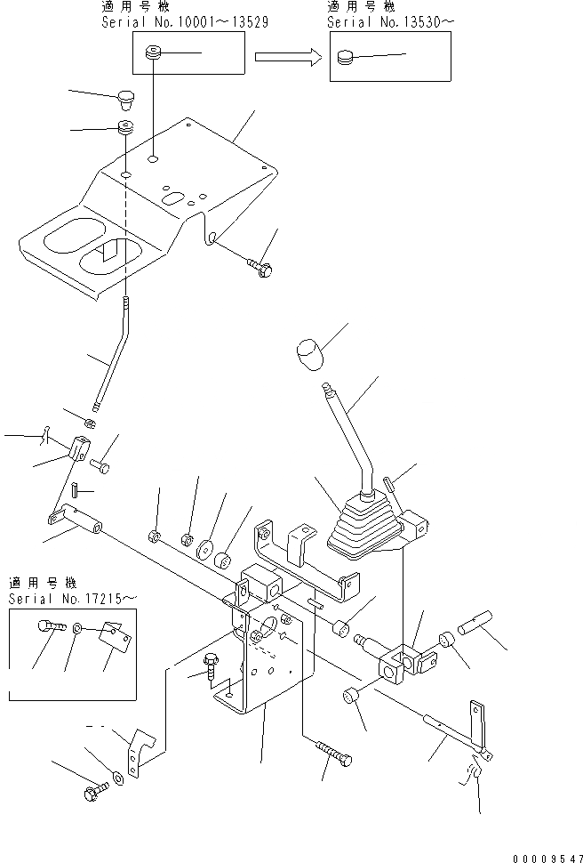 Схема запчастей Komatsu WA40-3-X - УПРАВЛ-Е ДВИГАТЕЛЕМ РЫЧАГ И МЕХАНИЗМ (/) (С HAND THROTTLE) КАБИНА ОПЕРАТОРА И СИСТЕМА УПРАВЛЕНИЯ