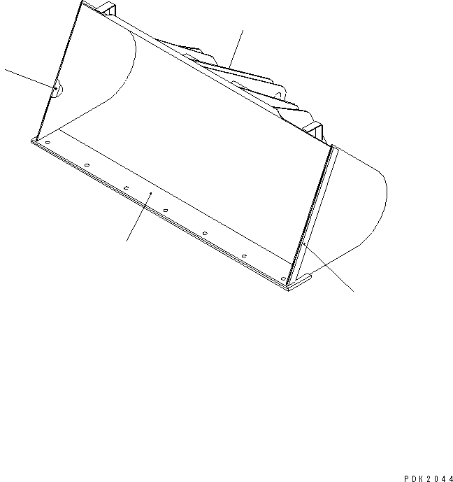 Схема запчастей Komatsu WA40-3-X - КОВШ¤ .M (REMOVE SNOW СПЕЦ-Я.)(№9-8999) РАБОЧЕЕ ОБОРУДОВАНИЕ