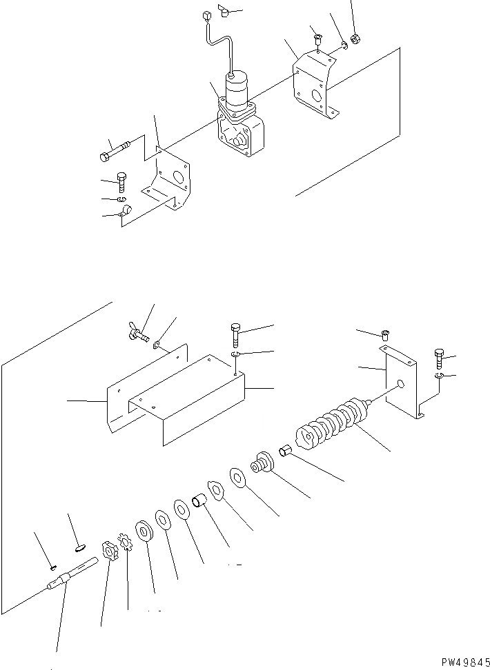Схема запчастей Komatsu WA40-3-X - SNOW FLYER (/) (ЭЛЕКТРИЧ. МОТОР WORM КОМПОНЕНТЫ)(№-) РАБОЧЕЕ ОБОРУДОВАНИЕ