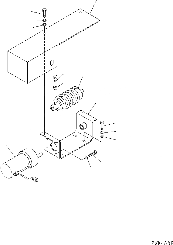 Схема запчастей Komatsu WA40-3-X - SNOW FLYER (/) (ЭЛЕКТРИЧ. МОТОР WORM КОМПОНЕНТЫ)(№-8999) РАБОЧЕЕ ОБОРУДОВАНИЕ
