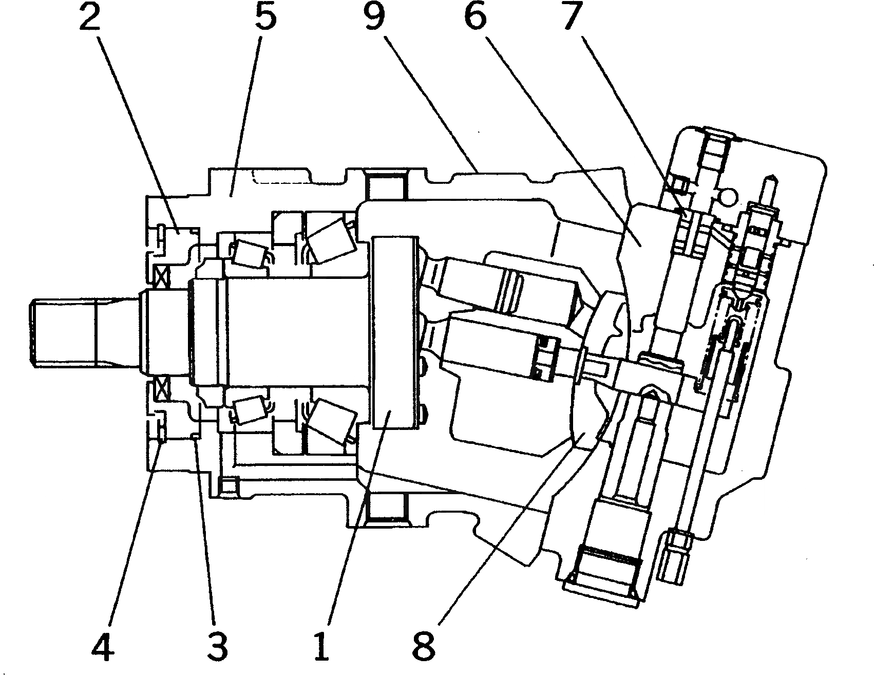 Схема запчастей Komatsu WA40-3-X - МОТОР ХОДА (ВНУТР. ЧАСТИ)(№-) ОСНОВН. КОМПОНЕНТЫ И РЕМКОМПЛЕКТЫ