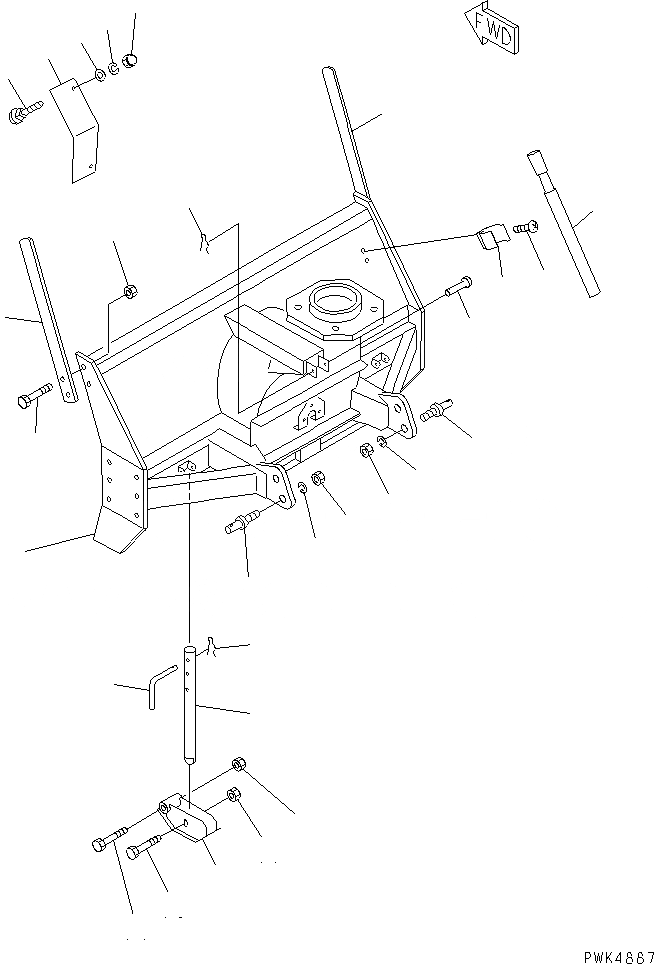 Схема запчастей Komatsu WA40-3SF-X - SNOW FLYER (/) (НАГНЕТАТЕЛЬ CASING КОМПОНЕНТЫ)(№-8999) РАБОЧЕЕ ОБОРУДОВАНИЕ