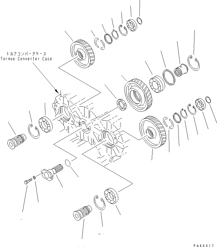 Схема запчастей Komatsu WA400-3-X - ТРАНСМИССИЯ (МЕХ-М ОТБОРА МОЩН-ТИ)(№-) ТРАНСМИССИЯ
