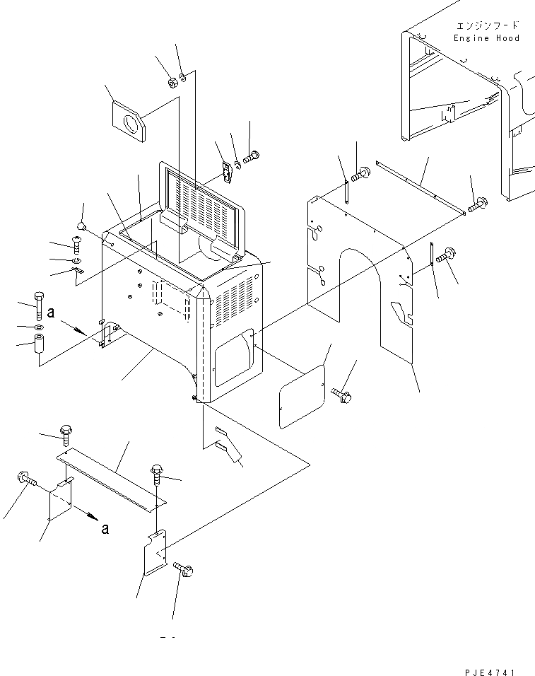 Схема запчастей Komatsu WA400-3-X - BULKHEAD(№-) РАМА И ЧАСТИ КОРПУСА