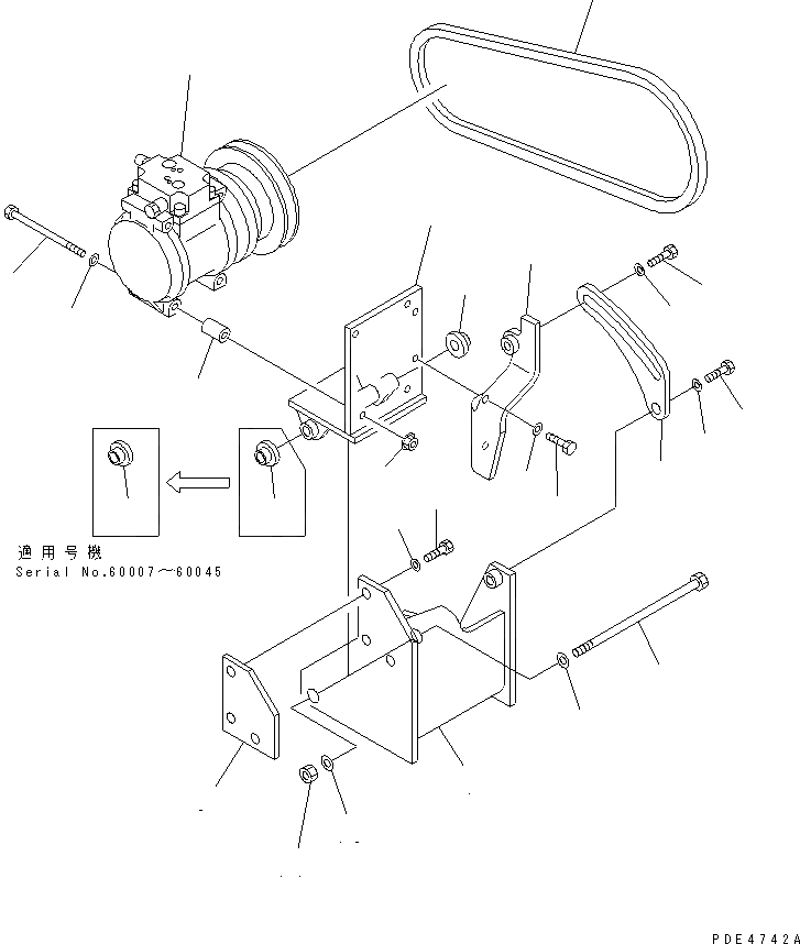 Схема запчастей Komatsu WA400-3-X - КОМПОНЕНТЫ КОНДИЦИОНЕРА (/8) (КРЕПЛЕНИЕ КОНДИЦИОНЕРА)(№-) РАМА И ЧАСТИ КОРПУСА