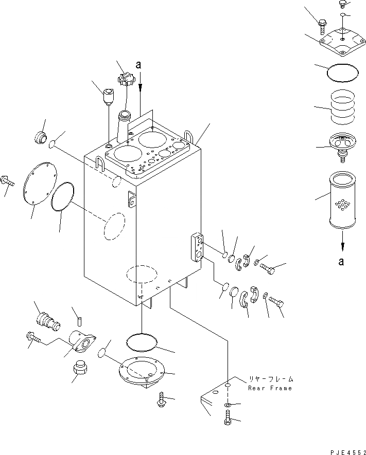 Схема запчастей Komatsu WA400-3-X - ГИДР. БАК.(№-) УПРАВЛ-Е РАБОЧИМ ОБОРУДОВАНИЕМ