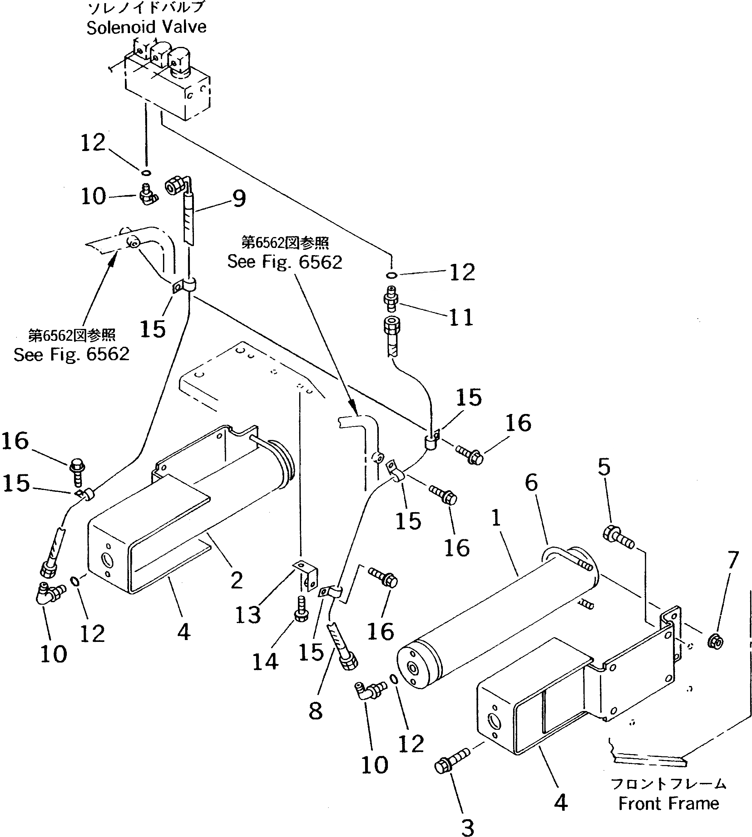Схема запчастей Komatsu WA400-3-X - ГИДРОЛИНИЯ (ЛИНИЯ ECSS) (/)(№-) УПРАВЛ-Е РАБОЧИМ ОБОРУДОВАНИЕМ
