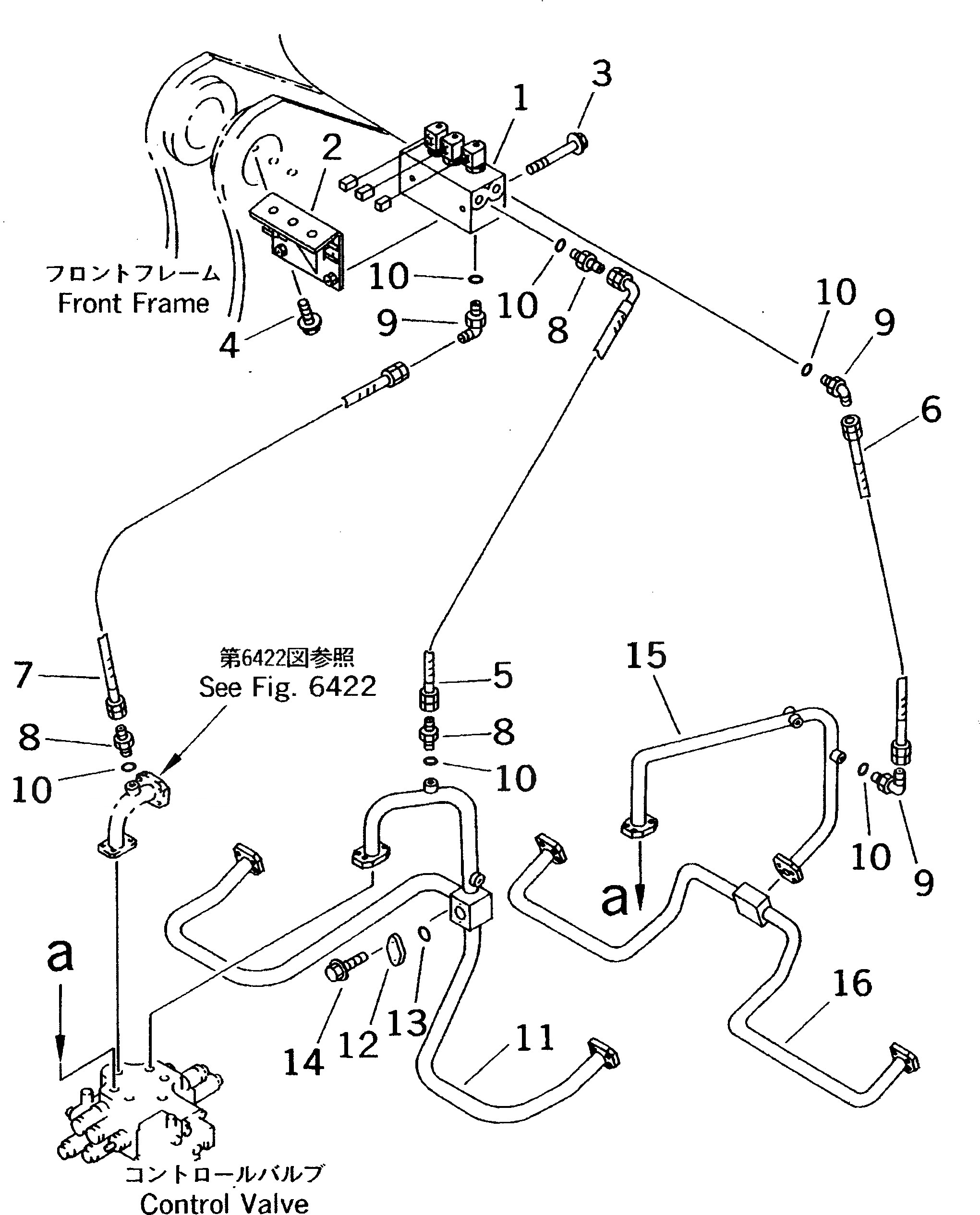 Схема запчастей Komatsu WA400-3-X - ГИДРОЛИНИЯ (ЛИНИЯ ECSS) (/)(№-) УПРАВЛ-Е РАБОЧИМ ОБОРУДОВАНИЕМ