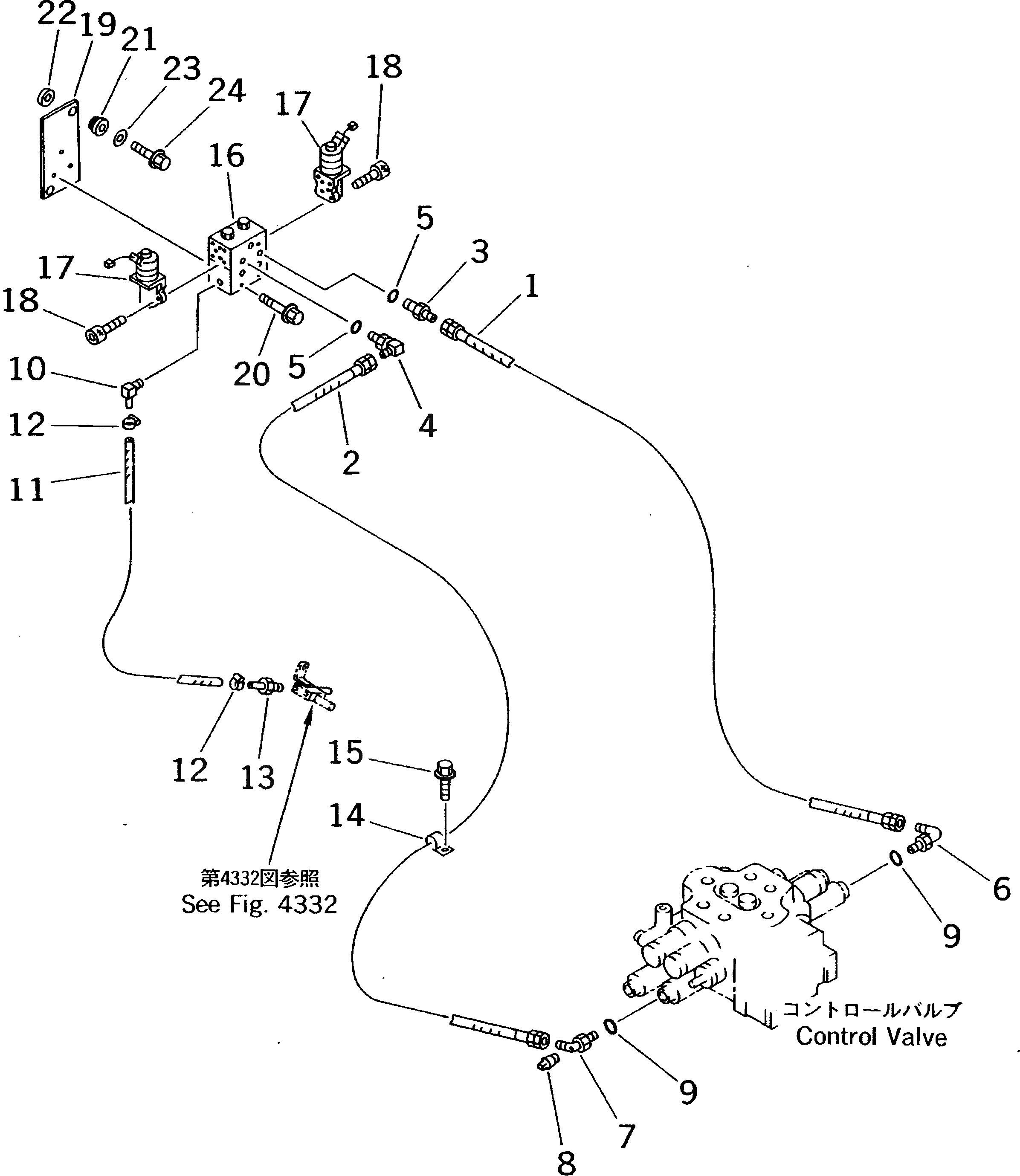 Схема запчастей Komatsu WA400-3-X - ГИДРОЛИНИЯ (КОВШ АВТОМАТИЧ. УРОВЕНЬING СИСТЕМА ЛИНИЯ) (/)    (РАСПРЕДЕЛИТ. КЛАПАН - УПРАВЛЯЮЩ. КЛАПАН)(№-) УПРАВЛ-Е РАБОЧИМ ОБОРУДОВАНИЕМ