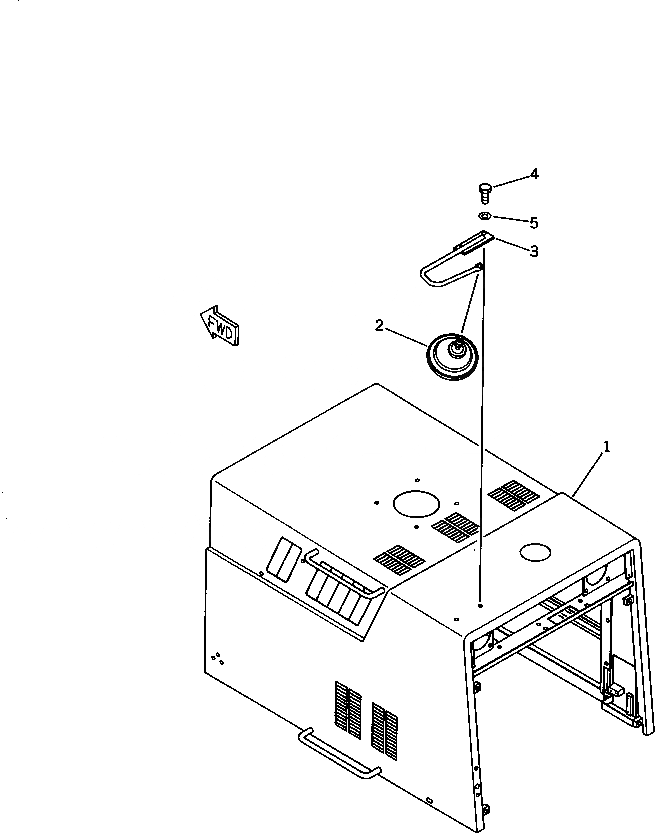 Схема запчастей Komatsu WA400-1 - НИЖН. ЗЕРКАЛО РАМА И ЧАСТИ КОРПУСА