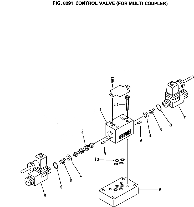Схема запчастей Komatsu WA400-1 - УПРАВЛЯЮЩ. КЛАПАН (ДЛЯ СОЕДИНИТ. УСТР-ВО) УПРАВЛ-Е РАБОЧИМ ОБОРУДОВАНИЕМ