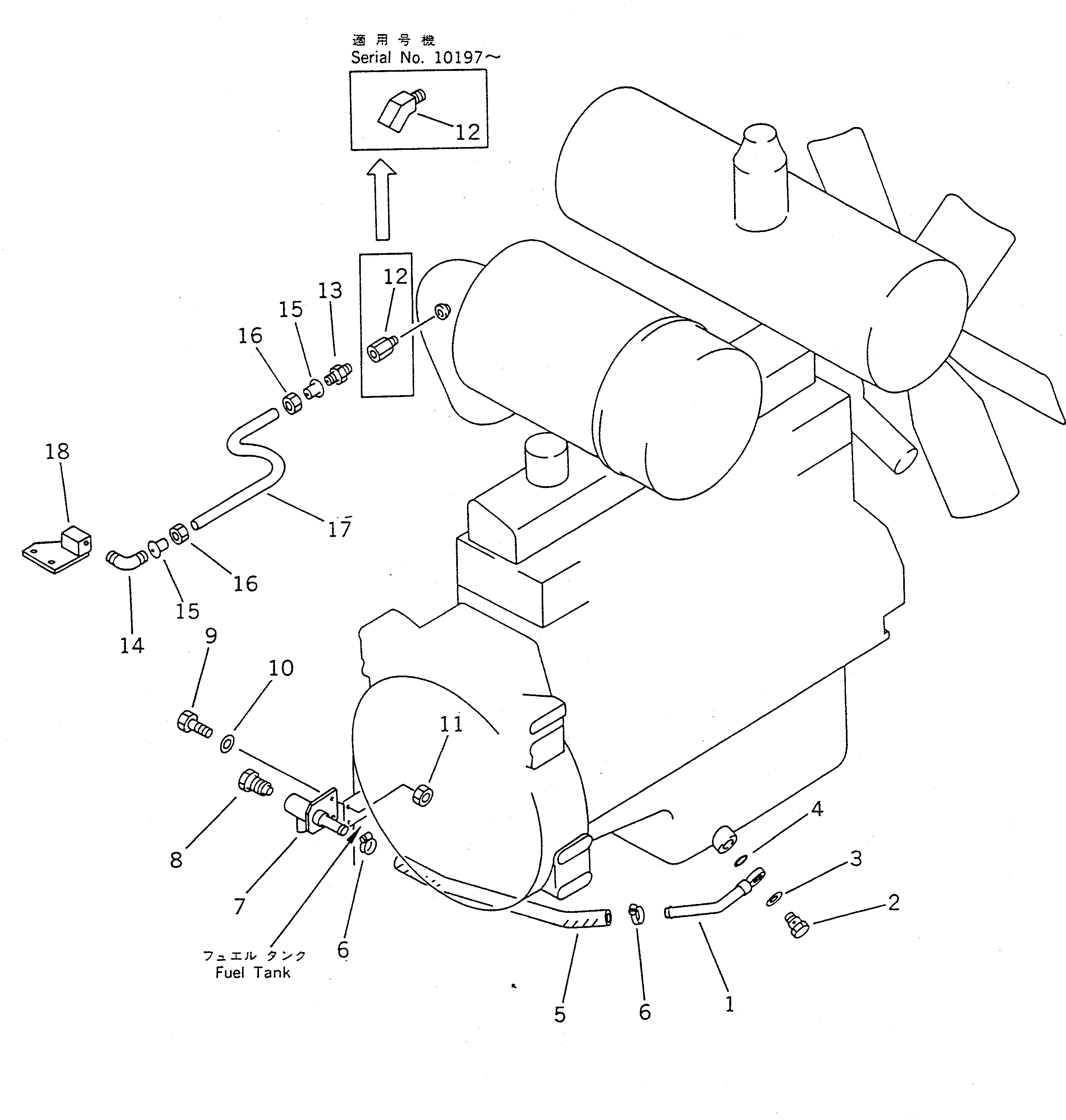 Схема запчастей Komatsu WA400-1 - ДВИГАТЕЛЬ RERATED ЧАСТИ(№-9999) КОМПОНЕНТЫ ДВИГАТЕЛЯ И ЭЛЕКТРИКА