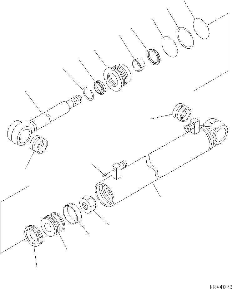 Схема запчастей Komatsu WA400-1 - ЦИЛИНДР РУЛЕВ. УПР-Я(№-) РУЛЕВ. УПРАВЛЕНИЕ И СИСТЕМА УПРАВЛЕНИЯ