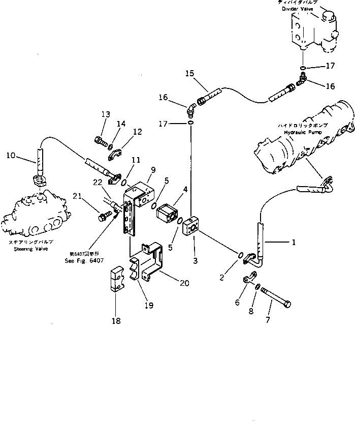 Схема запчастей Komatsu WA400-1 - ГИДРОЛИНИЯ ЭКСТРЕННОГО УПРАВЛЕНИЯ (/)(№-) РУЛЕВ. УПРАВЛЕНИЕ И СИСТЕМА УПРАВЛЕНИЯ