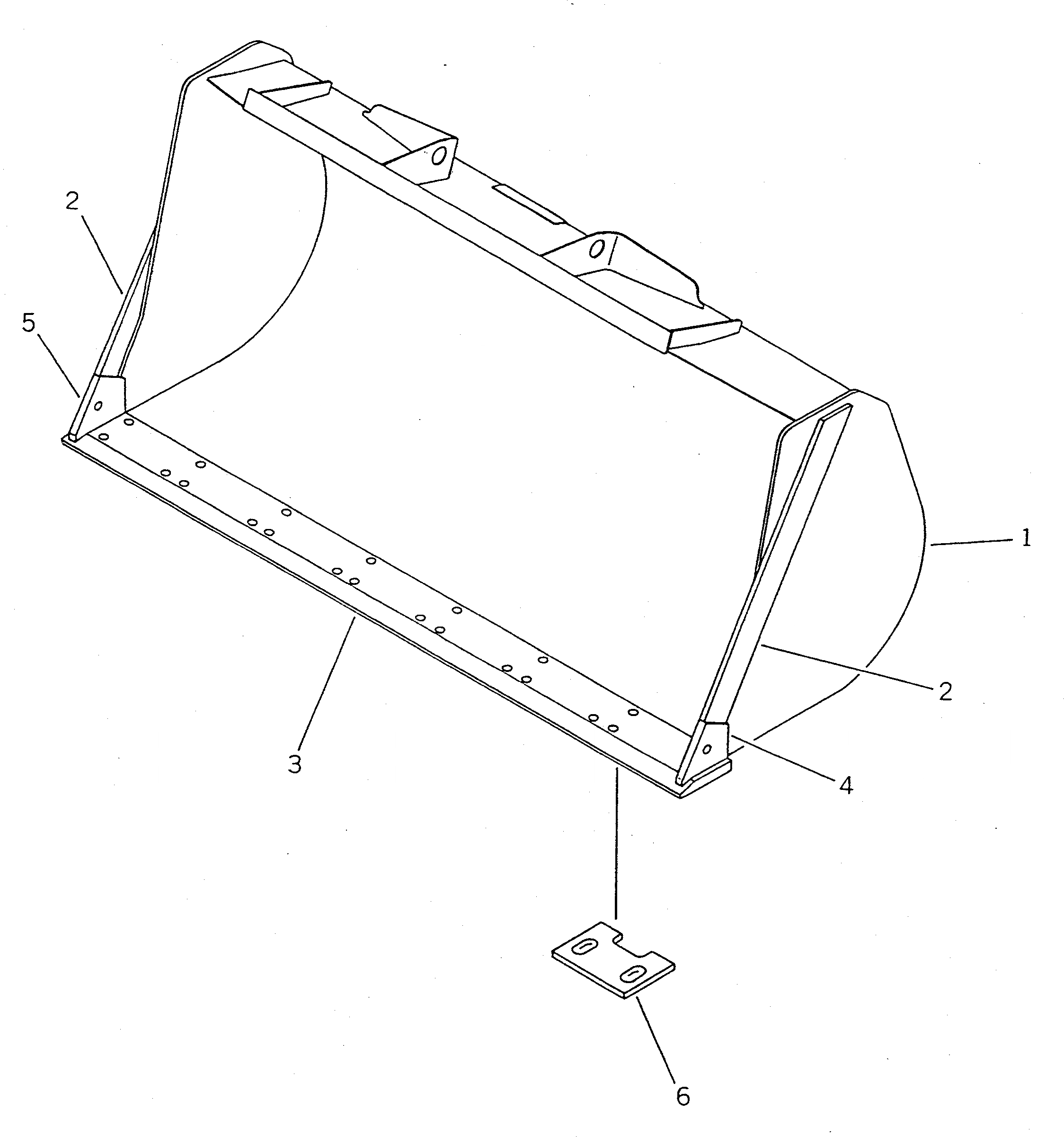 Схема запчастей Komatsu WA400-1 - КОВШ .M РАБОЧЕЕ ОБОРУДОВАНИЕ