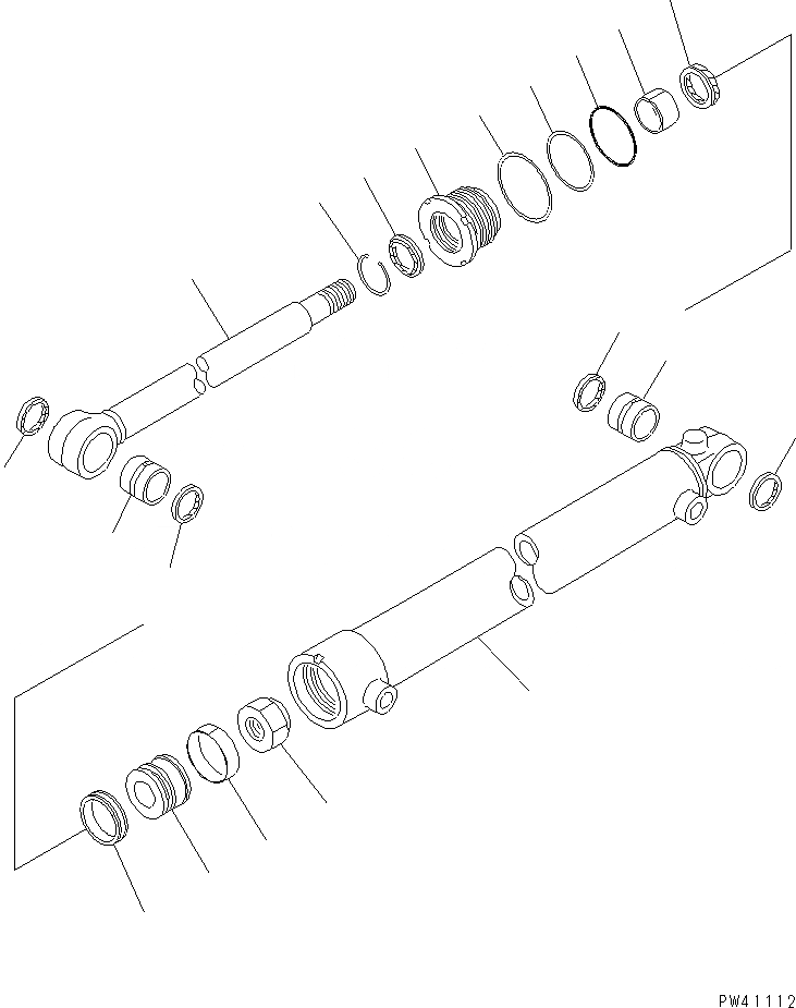 Схема запчастей Komatsu WA400-1 - БОКОВ. СДВИГ ЦИЛИНДР (ДЛЯ S.P.A.P.) СПЕЦ. APPLICATION ЧАСТИ