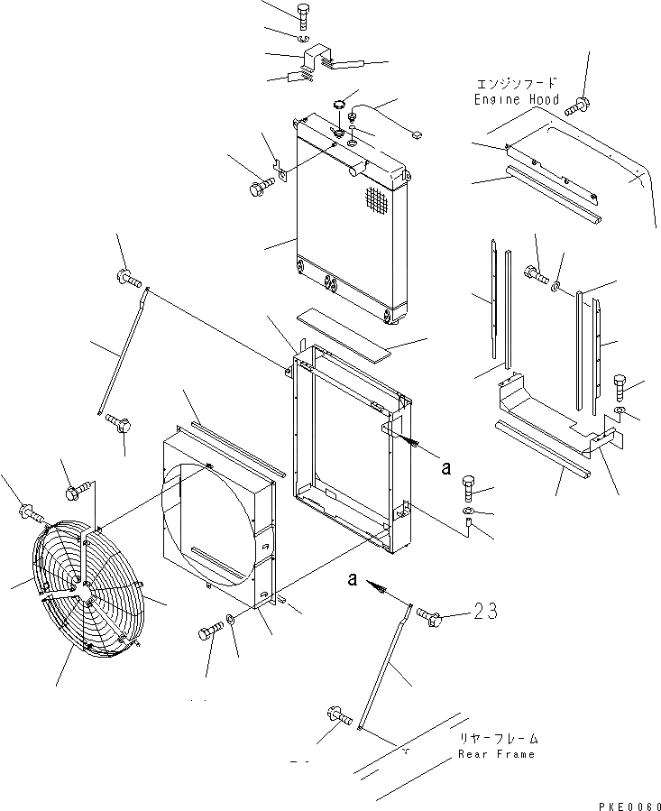 Схема запчастей Komatsu WA400-3A-S - РАДИАТОР (СНЕГОУБОРОЧН. СПЕЦ-Я.)(№-) КОМПОНЕНТЫ ДВИГАТЕЛЯ И ЭЛЕКТРИКА